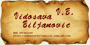 Vidosava Biljanović vizit kartica